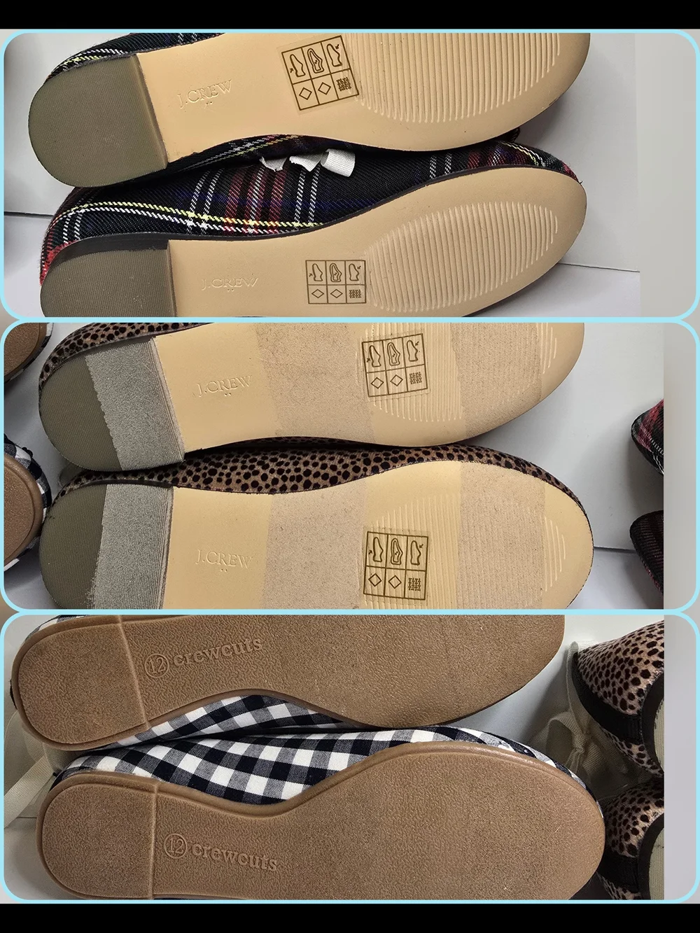 J. Crew Kids NWT Plaid, Gingham, Leopard Dress Shoes - Black, Red, Navy, Brown